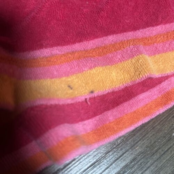 Y2K Express Terry Cloth Shorts Multi Color Small With Pockets No String - Picture 2 of 7